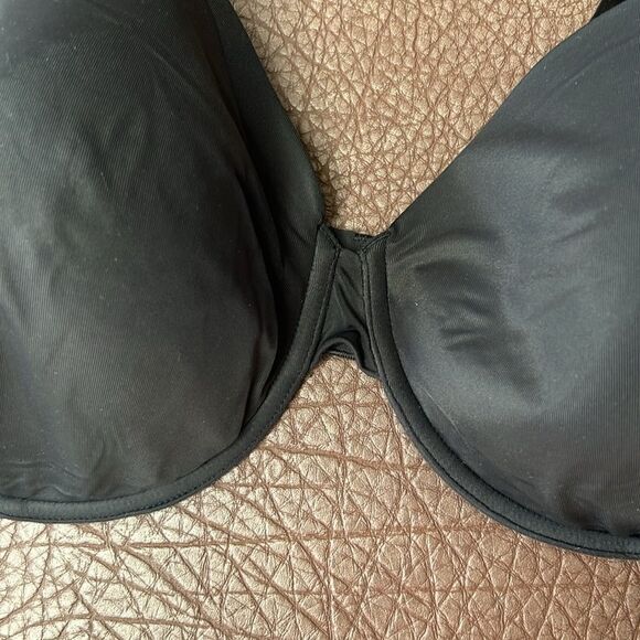 True & Co 38DD Black Full Coverage Lightly Padded Underwire T-Shirt Bra - Picture 3 of 12